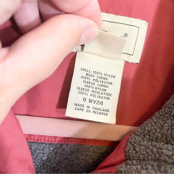 L.L.Bean Womens Collared Long Sleeve Full Zip Fleece Lining Jacket Red Medium - Picture 15 of 16